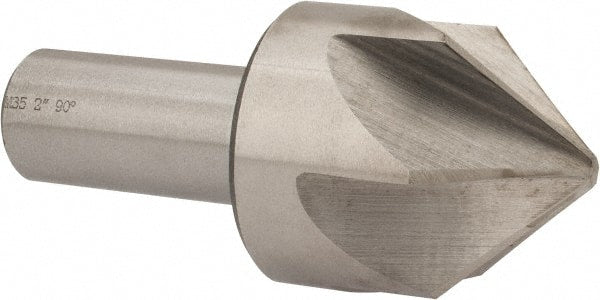 Interstate - 2" Head Diam, 1" Shank Diam, 6 Flute 90° Cobalt Countersink - Exact Tool & Supply