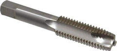 Interstate - 5/8-11 UNC, 3 Flute, Bright Finish, High Speed Steel Spiral Point Tap - Plug Chamfer, Right Hand Thread, 3-13/16" OAL - Exact Tool & Supply