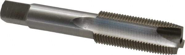 Interstate - 3/4-16 UNF, 3 Flute, Bright Finish, High Speed Steel Spiral Point Tap - Plug Chamfer, Right Hand Thread, 4-1/4" OAL - Exact Tool & Supply