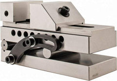 Interstate - 3" Jaw Width x 1-1/4" Jaw Height, 3-3/4" Jaw Capacity, Steel, Sine Vise - 7-1/2" OAL x 3" Overall Width x 3-5/8" Overall Height, Square to within 0.0002", Parallel to within 0.0002" - Exact Tool & Supply