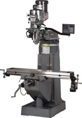 Bridgeport - 9" Table Width x 49" Table Length, Variable Speed Pulley Control, 3 Phase Knee Milling Machine - R8 Spindle Taper, 2 hp - Exact Tool & Supply