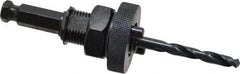 Lenox - 1-1/4 to 6" Tool Diam Compatibility, Straight Shank, Carbon Steel Integral Pilot Drill, Hole Cutting Tool Arbor - 33/64" Min Chuck, Hex Shank Cross Section, Quick-Change Attachment, For Hole Saws 3L - Exact Tool & Supply