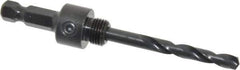 Lenox - 9/16 to 1-3/16" Tool Diam Compatibility, Straight Shank, Carbon Steel Integral Pilot Drill, Hole Cutting Tool Arbor - 25/64" Min Chuck, Hex Shank Cross Section, Quick-Change Attachment, For Hole Saws 5L - Exact Tool & Supply