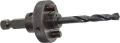 Lenox - 1-1/4 to 6" Tool Diam Compatibility, Straight Shank, Carbon Steel Integral Pilot Drill, Hole Cutting Tool Arbor - 25/64" Min Chuck, Hex Shank Cross Section, Quick-Change Attachment, For Hole Saws 6L - Exact Tool & Supply