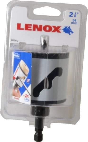 Lenox - 2-1/8" Diam, 1-9/16" Cutting Depth, Hole Saw - Bi-Metal Saw, Toothed Edge - Exact Tool & Supply