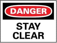 NMC - "Danger - Stay Clear of Moving Conveyors", 10" Long x 14" Wide, Aluminum Safety Sign - Rectangle, 0.04" Thick, Use for Accident Prevention - Exact Tool & Supply