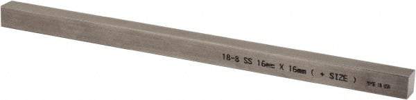 Made in USA - 12" Long, Oversized Key Stock - 18-8 Stainless Steel - Exact Tool & Supply
