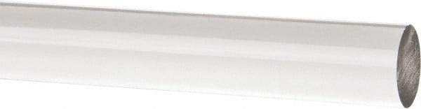 Made in USA - 2' Long, 3-1/2" Diam, Acrylic Plastic Rod - Clear - Exact Tool & Supply