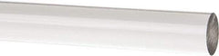 Made in USA - 2' Long, 3-1/2" Diam, Acrylic Plastic Rod - Clear - Exact Tool & Supply