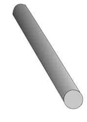 Made in USA - 4' Long, 1-3/4" Diam, Acetal (PTFE-Filled) Plastic Rod - Brown - Exact Tool & Supply