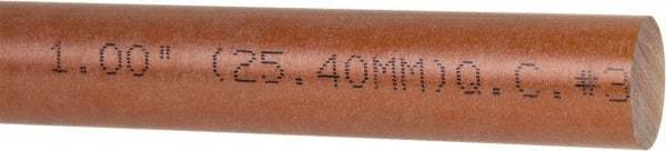 Made in USA - 4' Long, 1" Diam, Polyetherimide (PEI) Plastic Rod - Natural (Color) - Exact Tool & Supply