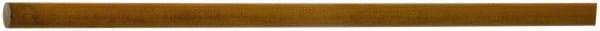 Made in USA - 3' Long, 1-1/2" Diam, Polyurethane Plastic Rod - 50A Hardness, Black - Exact Tool & Supply