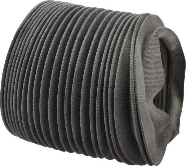 Made in USA - 24 Inch Long, 0.04 Inch Thick, Nylon Airtight Molded Bellows - 5 Inch Inside Diameter - Exact Tool & Supply