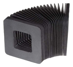 Made in USA - 0.02 Inch Thick, Polyester Square Flexible Bellows - 6 x 6 Inch Inside Square - Exact Tool & Supply