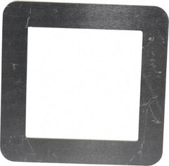 Made in USA - Aluminum Bellows Mounting Flange - 2 x 2 Inch Inside Square - Exact Tool & Supply