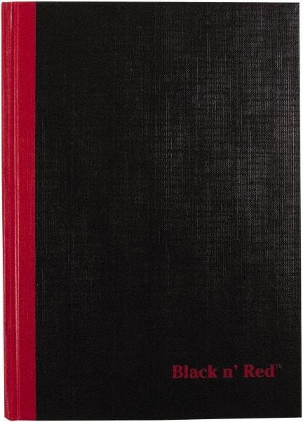 Black n Red - 96 Sheet, 5-1/2 x 8-1/2", Legal (Style) Case Bound Notebook - Black - Exact Tool & Supply