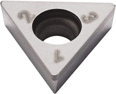 Seco - TCGW1.81.51 Grade CBN200 PCBN Turning Insert - Uncoated, 60° Triangle, 7/32" Inscr Circle, 3/32" Thick, 1/64" Corner Radius - Exact Tool & Supply