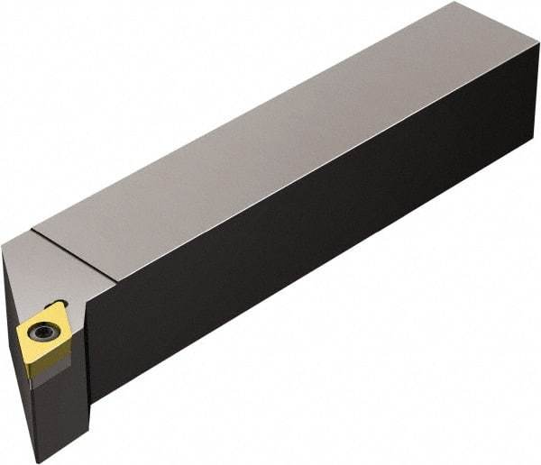 Sandvik Coromant - SDJCR/L, Left Hand Cut, -3° Lead Angle, 25mm Shank Height x 25mm Shank Width, Neutral Rake Indexable Turning Toolholder - 150mm OAL, DCMT 11 T3 08, DCMT 3(2.5)2 Insert Compatibility, Series CoroTurn 107 - Exact Tool & Supply