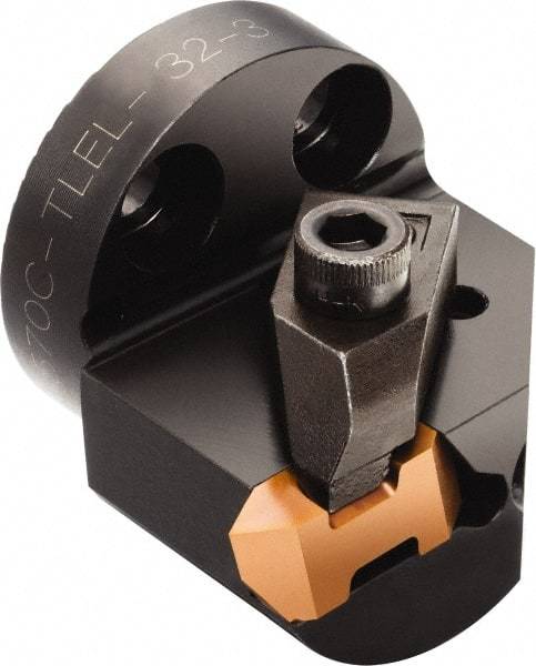 Sandvik Coromant - 570C-TLER/L Insert, 0.9843" Head Length, Modular Grooving Blade Holder Head - Right Hand Cut, System Size 20, Series Top Lok - Exact Tool & Supply