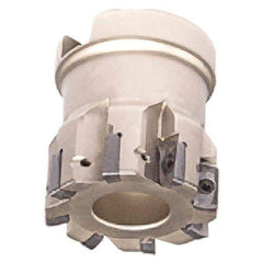 Iscar - 8 Inserts, 40mm Cut Diam, 22mm Arbor Diam, 7.7mm Max Depth of Cut, Indexable Square-Shoulder Face Mill - 0/90° Lead Angle, 40mm High, HP AN.. 0702.. Insert Compatibility, Series Heliplus - Exact Tool & Supply