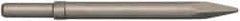 PRO-SOURCE - 10.2" OAL, Moil Point Chisel - Round Shank, Alloy Steel - Exact Tool & Supply