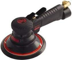 PRO-SOURCE - 12,000 OPM, 3 CFM Air Consumption, Air Orbital Sander - Round Pad, 1/4 NPT Inlet - Exact Tool & Supply