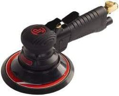 PRO-SOURCE - 12,000 OPM, 3.2 CFM Air Consumption, 90 psi Air Pressure, Right Angle Air Orbital Sander - Round Pad, 1/4 NPT Inlet - Exact Tool & Supply
