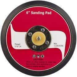 PRO-SOURCE - 6" Diam Hook & Loop Disc Backing Pad - 5/16" Shank Diam, 12,000 RPM - Exact Tool & Supply