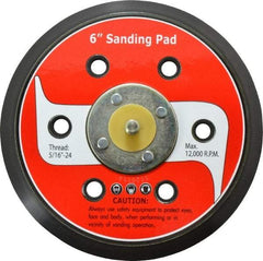 PRO-SOURCE - 6" Diam Hook & Loop Disc Backing Pad - 5/16" Shank Diam, 12,000 RPM - Exact Tool & Supply