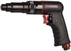 PRO-SOURCE - 1/4" Bit Holder, 1,800 RPM, Pistol Grip Handle Air Screwdriver - 30 to 70 In/Lb Torque, 4 CFM - Exact Tool & Supply
