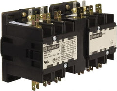 Square D - 4 Pole, 40 Amp Inductive Load, 110 Coil VAC at 50 Hz and 120 Coil VAC at 60 Hz, Reversible Definite Purpose Contactor - Exact Tool & Supply