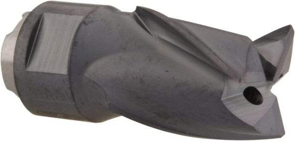 Seco - MP10 M03 Grade MP3000 Carbide Milling Tip Insert - TiAlN Finish, 3 Flutes, 10mm Cutting Diam, 12mm Depth of Cut, 21mm Extension, 1/64" Cnr Rad - Exact Tool & Supply