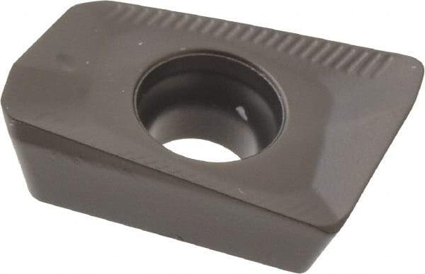 Seco - XOMX120408 ME08 Grade MM4500 Carbide Milling Insert - TiCN/Al2O3 Finish, 0.155" Thick, 0.031" Corner Radius - Exact Tool & Supply