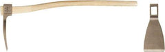 Ampco - 5 Lb Head Adze - 34" OAL, 5" Long Blade, 34" Long Handle, Wood Standard Handle, 11" Long Head - Exact Tool & Supply