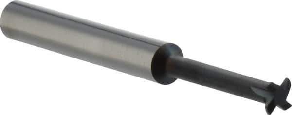 Scientific Cutting Tools - 12 TPI, ACME Internal Single Profile Thread Mill - 3/8" Noml Diam, 0.235" Cut Diam, 1/4" Shank Diam, 4 Flute, 0.13" Neck Diam, 0.9" Neck Length, 2-1/2" OAL, AlTiN+ Finish - Exact Tool & Supply