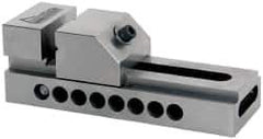 Gibraltar - 2" Jaw Width, 3-1/8" Jaw Opening Capacity, 1" Jaw Height, Toolmaker's Vise - Flat Jaw, 0.005" Parallelism, 0.005" Squareness, 5-1/2" OAL x 2" OAH - Exact Tool & Supply
