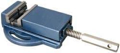 Gibraltar - 4" Jaw Opening Capacity x 1-1/4" Throat Depth, Horizontal Drill Press Vise - 4" Wide x 1-3/8" High Jaw, Stationary Base, Standard Speed, 13-1/2" OAL x 2-5/8" Overall Height, Cast Iron - Exact Tool & Supply