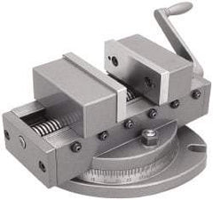 Gibraltar - 4" Jaw Width, 4" Max Jaw Opening, 1-1/2" Throat Depth, Manual Precision Self Centering Vise - Cast Iron (Body), Steel (Jaw Plate), 10-3/4" OAL x 6-3/8" OAH - Exact Tool & Supply