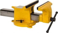 Gibraltar - 10" Jaw Width x 10" Jaw Opening Capacity, 4" Throat Depth, Bench & Pipe Combination Vise - 7/8 to 2-5/8" Pipe Capacity, Swivel Base, Bolt Down Attachment, Steel - Exact Tool & Supply