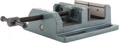 Wilton - 6" Jaw Opening Capacity x 2" Throat Depth, Horizontal Drill Press Vise - 6" Wide x 2" High Jaw, Stationary Base, Standard Speed, 8-1/2" OAL x 3.56" Overall Height, Cast Iron - Exact Tool & Supply