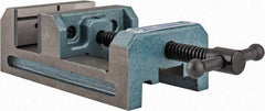Wilton - 4" Jaw Opening Capacity x 1-1/2" Throat Depth, Horizontal Drill Press Vise - 4" Wide x 1-1/2" High Jaw, Stationary Base, Standard Speed, 7-5/16" OAL x 2-3/4" Overall Height, Cast Iron - Exact Tool & Supply