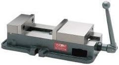 Wilton - 8" Jaw Width, 7-1/2" Jaw Opening Capacity, Horizontal Stationary Machine Vise - Manual Operation, 1 Station, 28" Long x 11" High x 2-1/2" Deep, 2-1/4" Jaw Height, 85,000 psi Max Clamp Force, Ductile Alloy - Exact Tool & Supply
