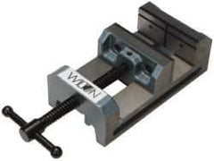 Wilton - 6" Jaw Opening Capacity x 2" Throat Depth, Horizontal Drill Press Vise - 6" Wide x 2" High Jaw, Stationary Base, Standard Speed, 12" OAL x 3-1/2" Overall Height, Cast Iron - Exact Tool & Supply