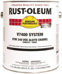 Rust-Oleum - 1 Gal Clear Gloss Finish Alkyd Enamel Paint - 230 to 425 Sq Ft per Gal, Interior/Exterior, Direct to Metal, <340 gL VOC Compliance - Exact Tool & Supply
