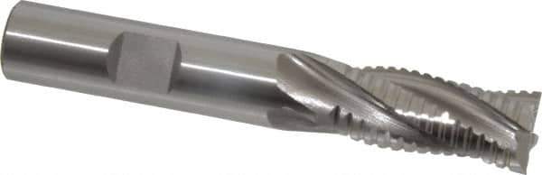 OSG - 1/2" Diam, 1-1/4" LOC, 4 Flute Cobalt Roughing & Finishing Square End Mill - Uncoated, 3-1/4" OAL, 1/2" Shank Diam, Weldon Shank, 30° Helix, Centercutting - Exact Tool & Supply