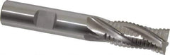 OSG - 1/2" Diam, 1-1/4" LOC, 4 Flute Cobalt Roughing & Finishing Square End Mill - Uncoated, 3-1/4" OAL, 1/2" Shank Diam, Weldon Shank, 30° Helix, Centercutting - Exact Tool & Supply