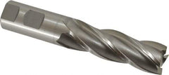 OSG - 1", 3" LOC, 1" Shank Diam, 5-1/2" OAL, 4 Flute, Cobalt Square End Mill - Single End, Uncoated, Spiral Flute, 30° Helix, Right Hand Cut, Right Hand Flute, Series 547 - Exact Tool & Supply