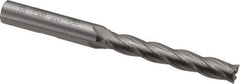 OSG - 5/16", 2" LOC, 3/8" Shank Diam, 3-3/4" OAL, 4 Flute, Cobalt Square End Mill - Single End, Uncoated, Spiral Flute, 30° Helix, Right Hand Cut, Right Hand Flute, Series 557 - Exact Tool & Supply