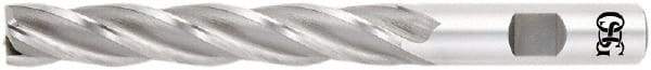 OSG - 1", 6" LOC, 1" Shank Diam, 8-1/2" OAL, 6 Flute, Cobalt Square End Mill - Single End, TiCN Finish, Spiral Flute, Centercutting, Right Hand Cut, Right Hand Flute, Series 558 - Exact Tool & Supply