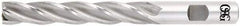 OSG - 1", 6" LOC, 1" Shank Diam, 8-1/2" OAL, 6 Flute, Cobalt Square End Mill - Single End, TiCN Finish, Spiral Flute, Centercutting, Right Hand Cut, Right Hand Flute, Series 558 - Exact Tool & Supply